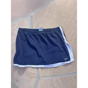 Vintage Nike Fit Dry Womens Sz M Navy Blue Tennis Skort Skirt W/Shorts AG